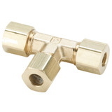 Tube to Tube - Tee - Brass Compression Fittings
